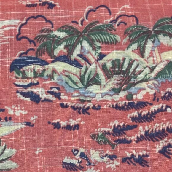 IZOD Saltwater Dockside Chambray Short Sleeve Button Down Shirt Men’s M - Picture 8 of 8